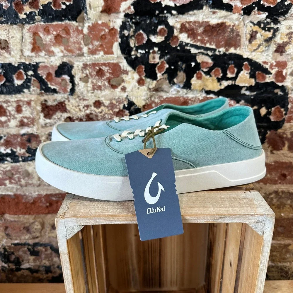 OLUKAI Tradewinds Mens 11 Bamboo Green shoes slip on casual NEW
